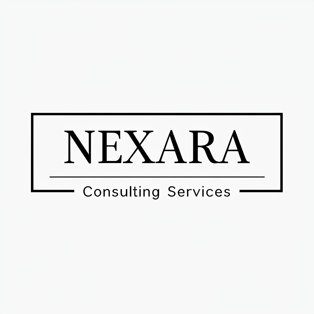Elegant NEXARA Consulting Services Logo with Minimalist Design