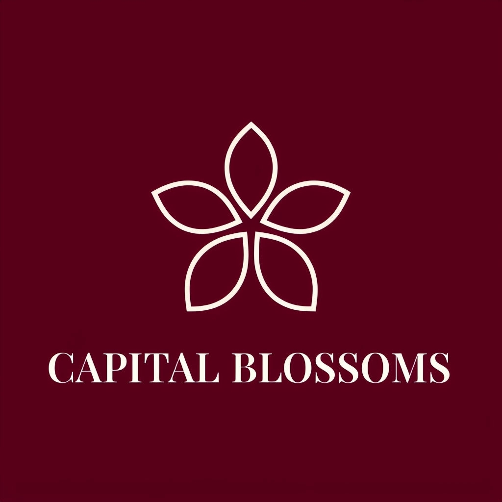 Modern Minimalist Capital Blossoms Logo Design