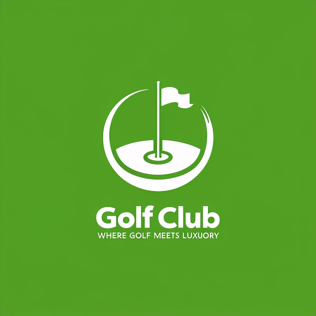 Minimalist Golf Club Logo with Stylish Flag Design for Luxury Logo