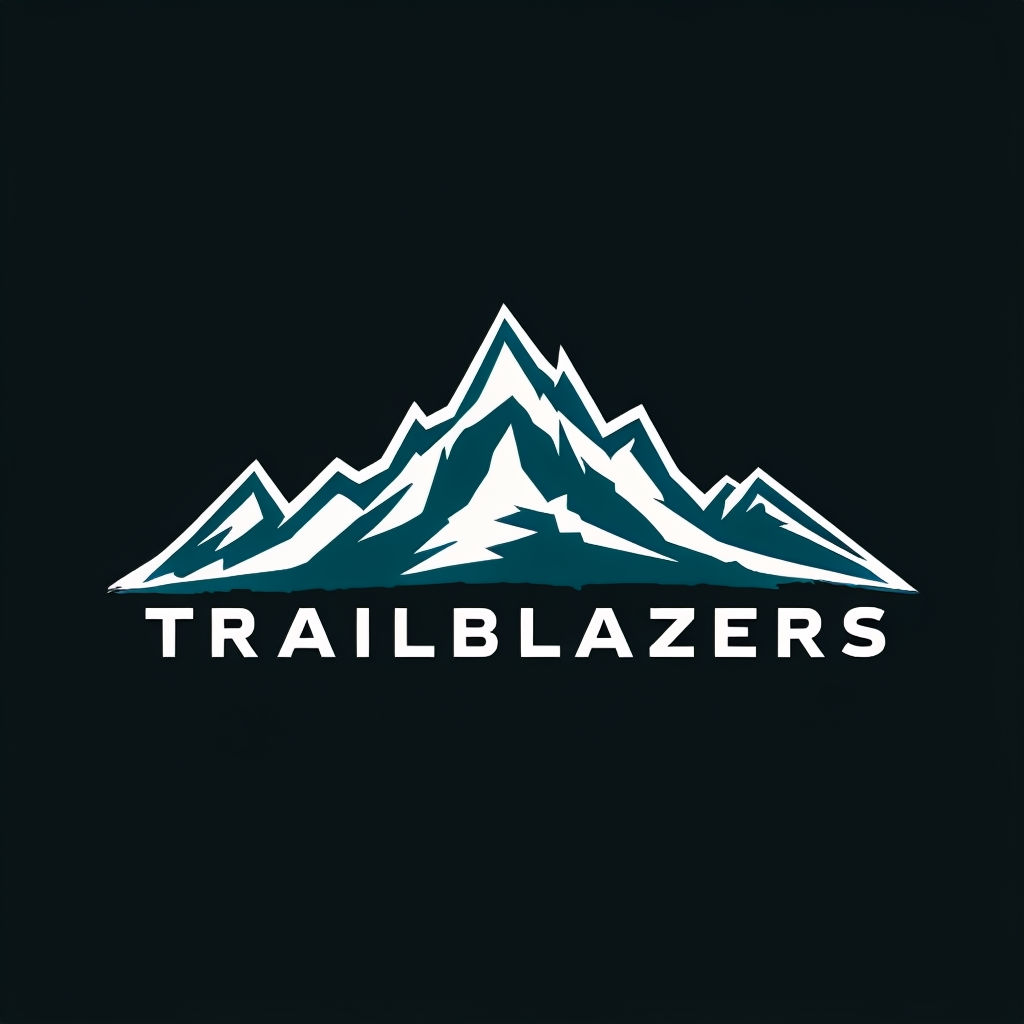 Stylish Mountain Range Trailblazers Logo Design