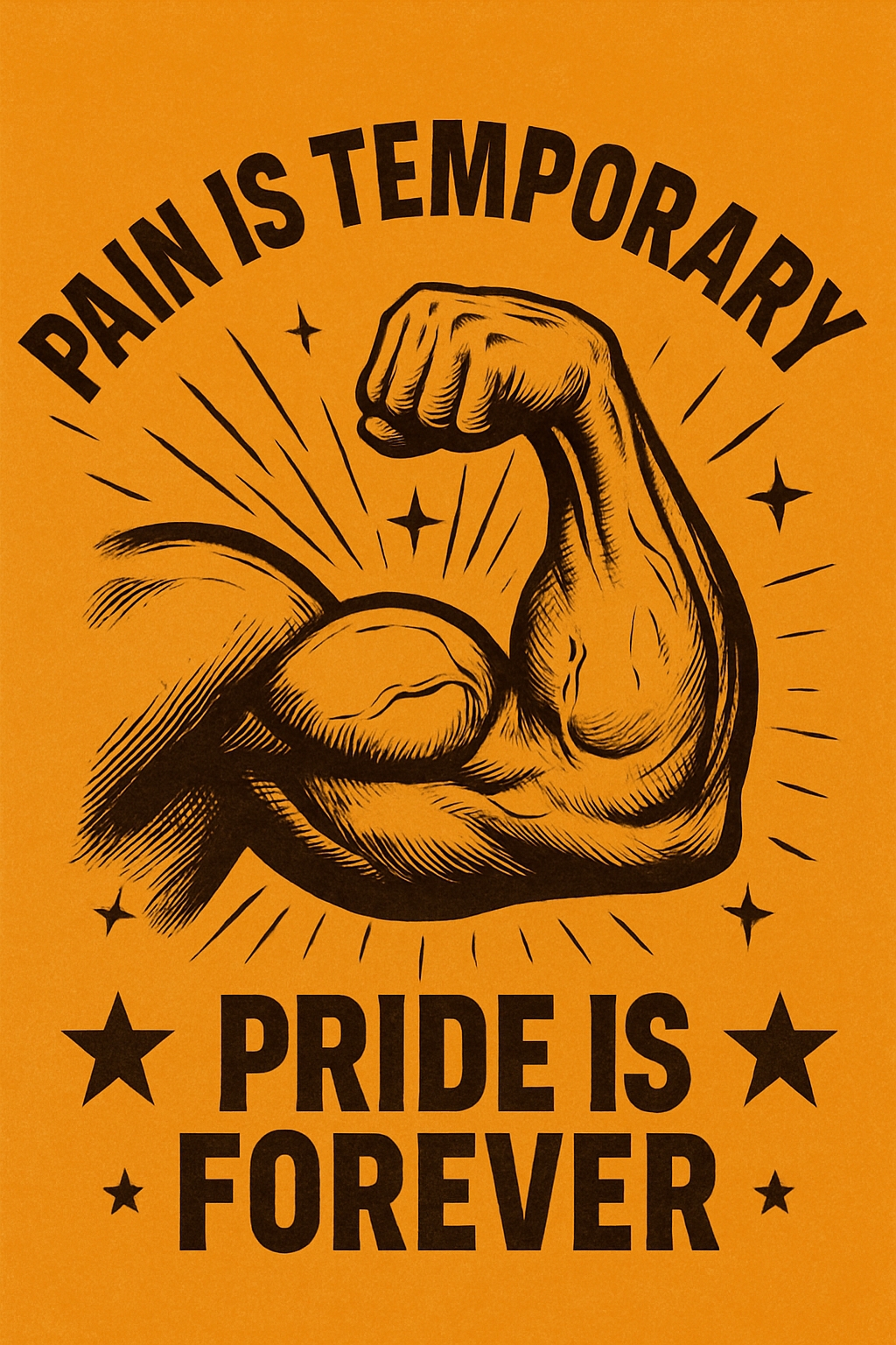 Vintage Comic Style Motivational Poster on Strength and Perseverance