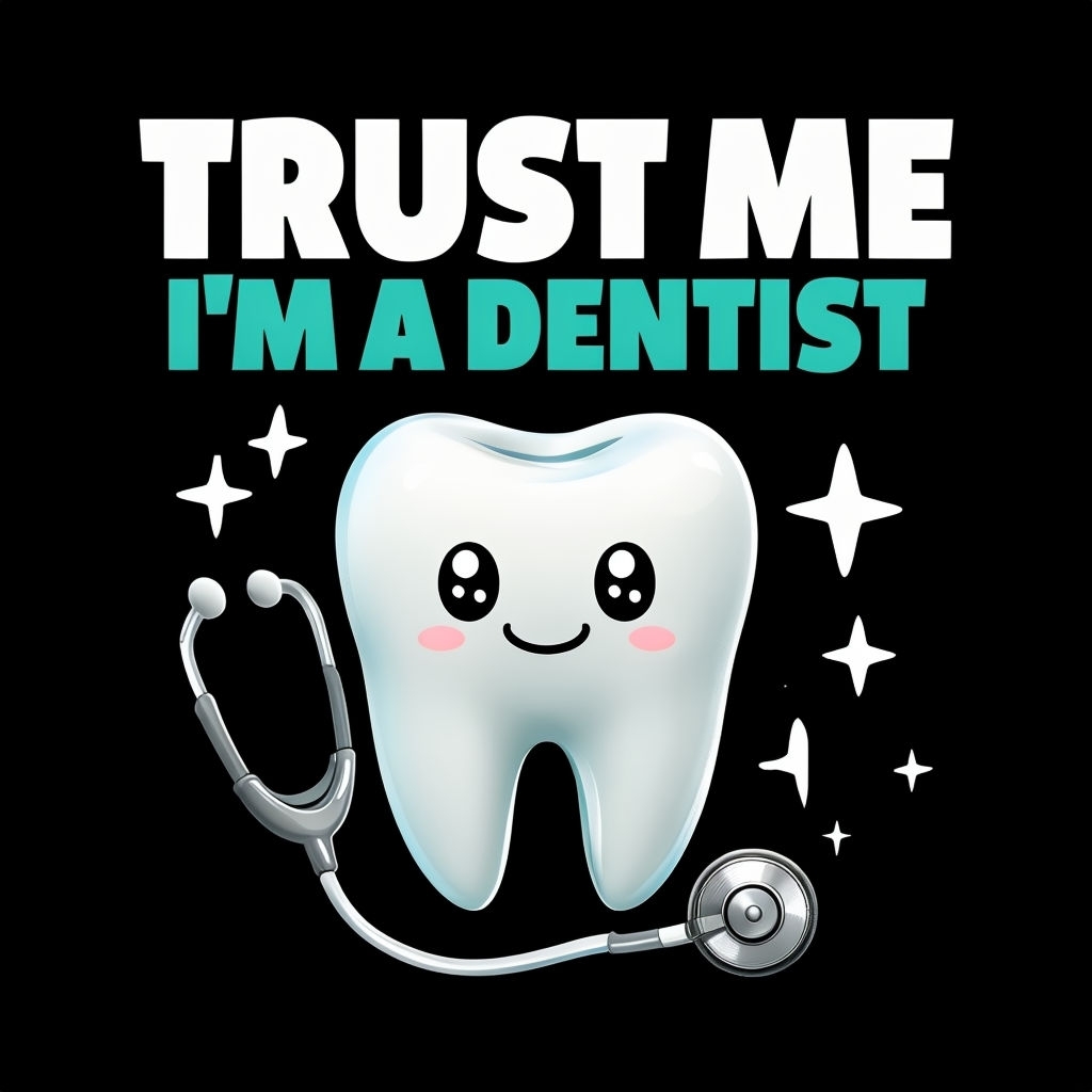 Cute Anthropomorphic Tooth Character with Dentist Text Mug