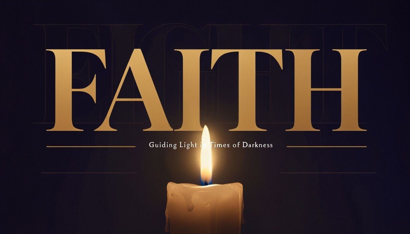 Faith Candlelight Graphic with Inspirational Message Social Media Post