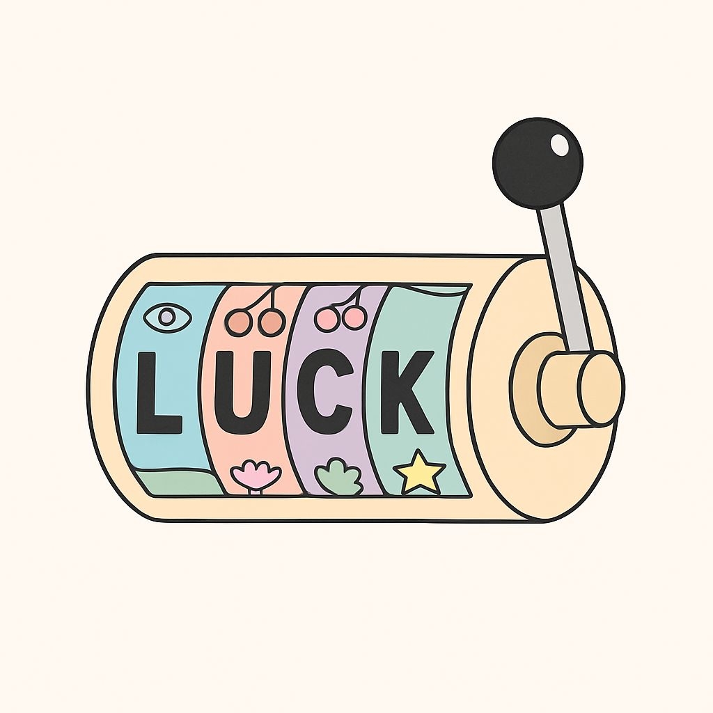 Colorful Cartoon Luck Machine Illustration Sticker