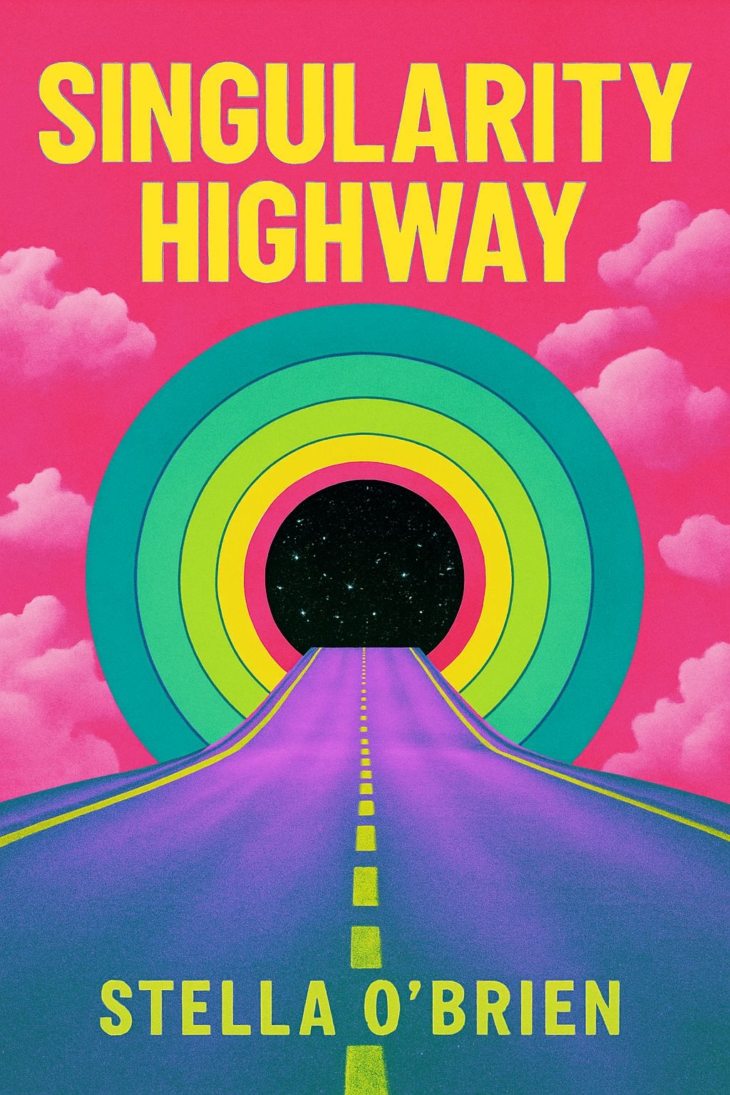 Retro-Futuristic Singularity Highway EBook Cover Design