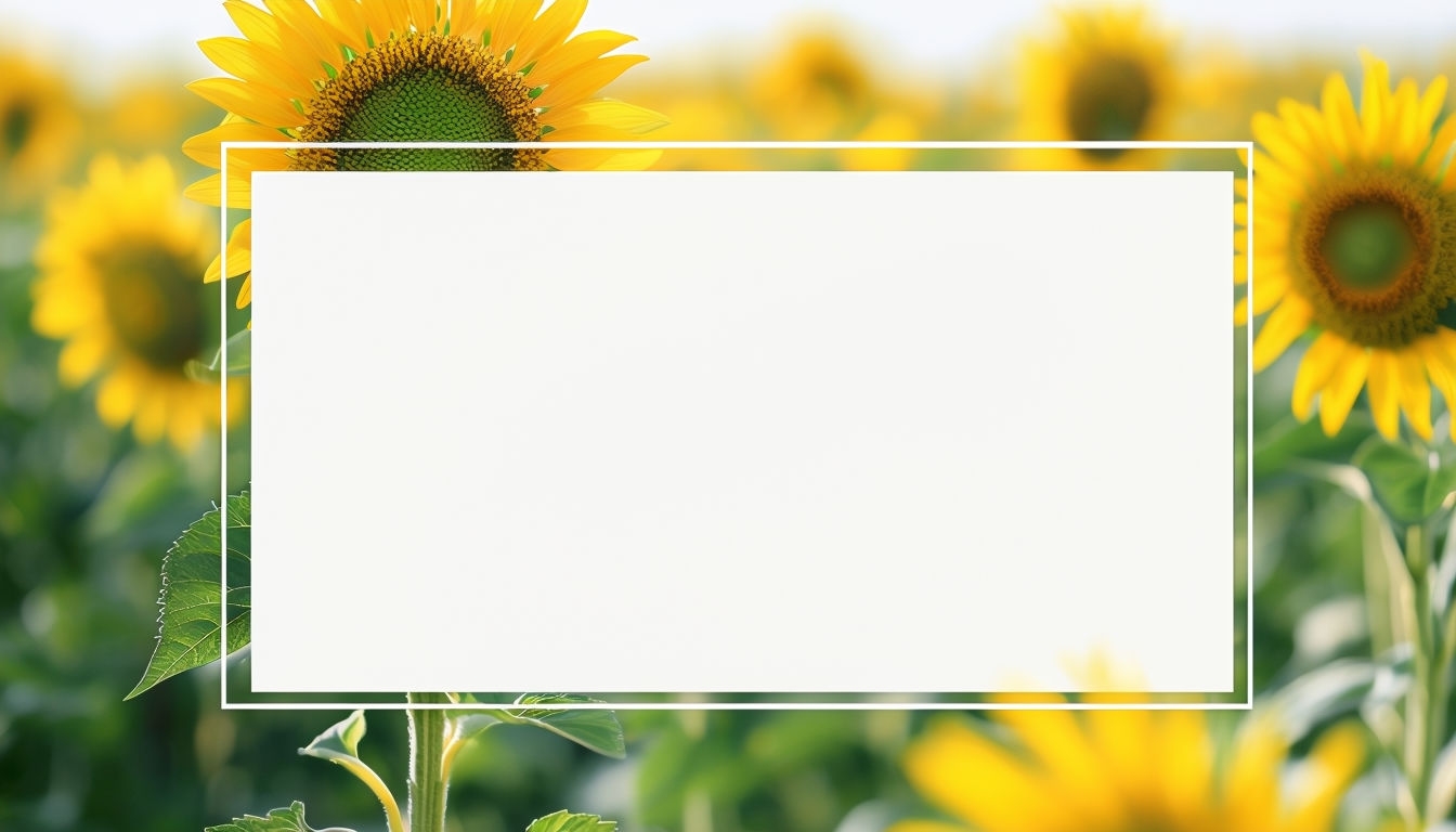 Cheerful Sunflower Field Background for Bright Designs Social Media Post