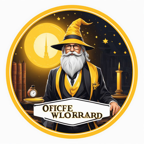 The logo circle then colors yellow and white types of wizard... by Mark ...