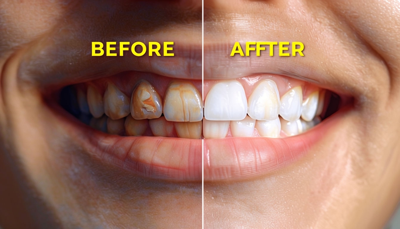 Stunning Before-and-After Teeth Transformation Photography Ad