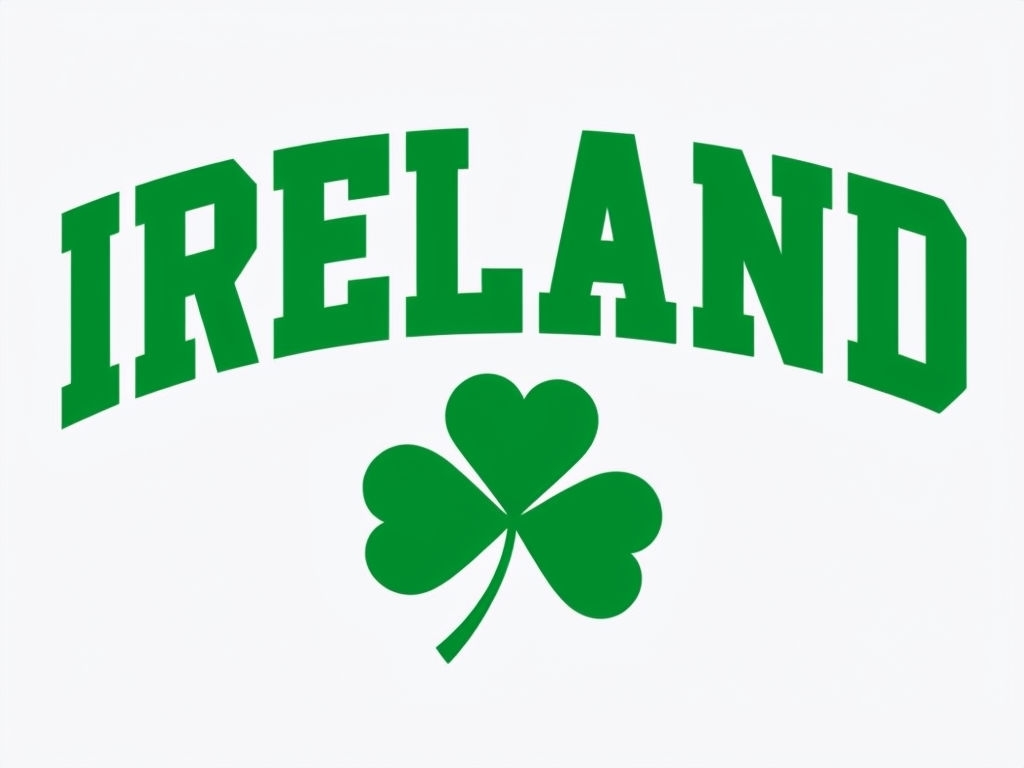 Bold Ireland Shamrock Graphic T-Shirt