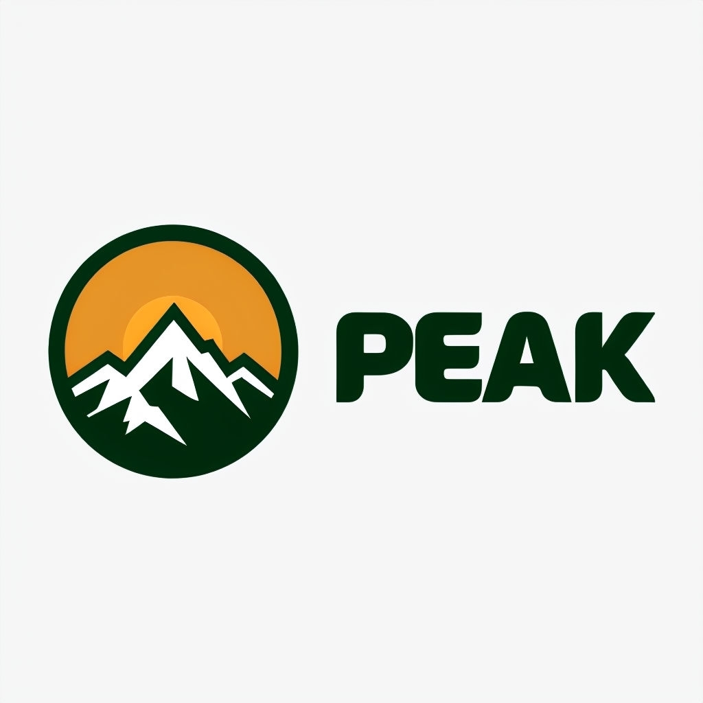 Modern Minimalist Nature-Inspired Peak Logo Design