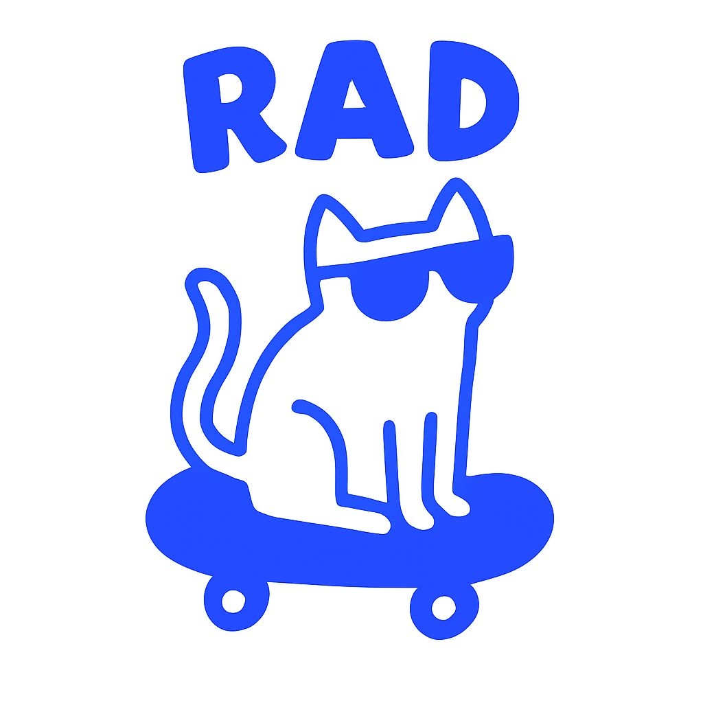 Cool Cat on Skateboard with Sunglasses Sticker