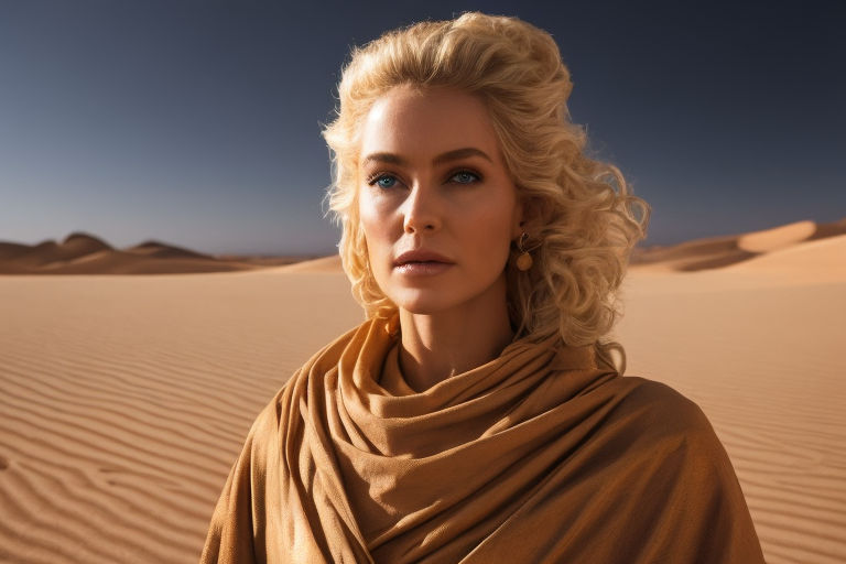 Blonde Woman In Movie Dune Outfit From 80s By Ilja Wagner Playground