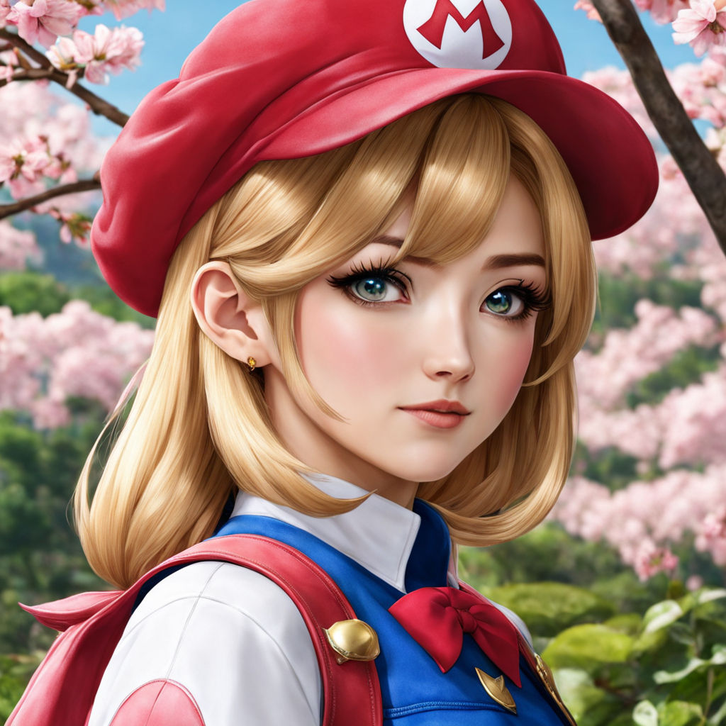 stylish young Princess Peach of 18 Years of world Mario Bros