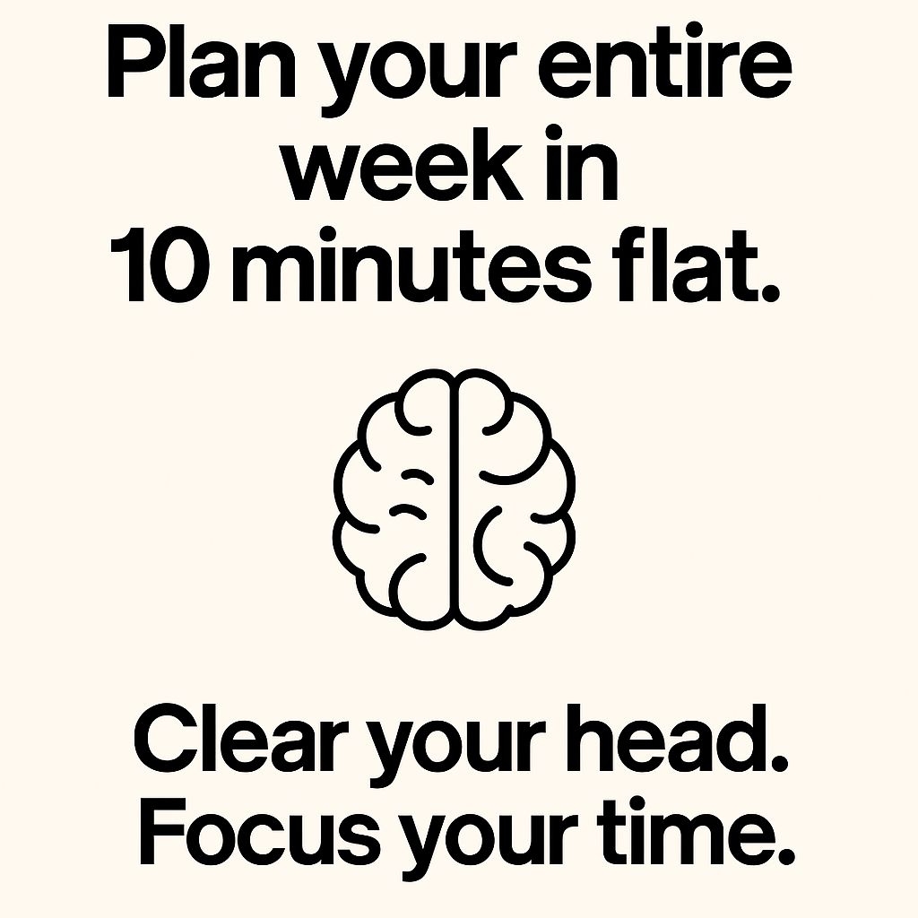Minimalist Time Management Motivational Poster with Brain Graphic Ads