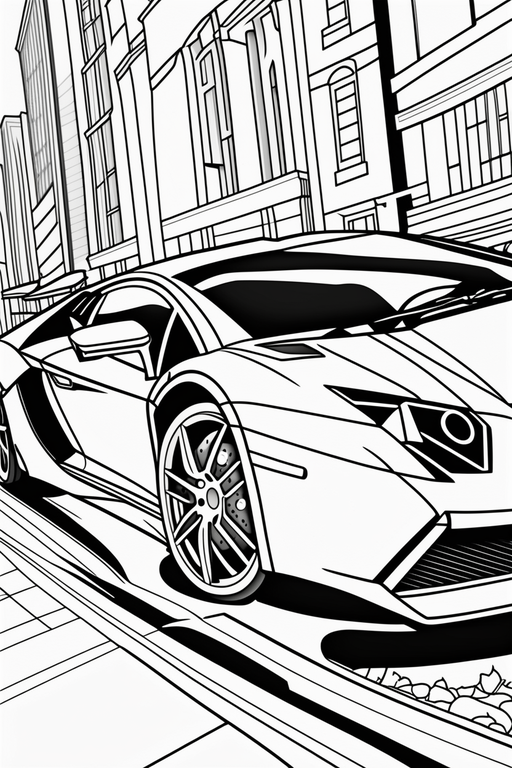 Highdetails lamborgini coloring page by Sx arabika - Playground