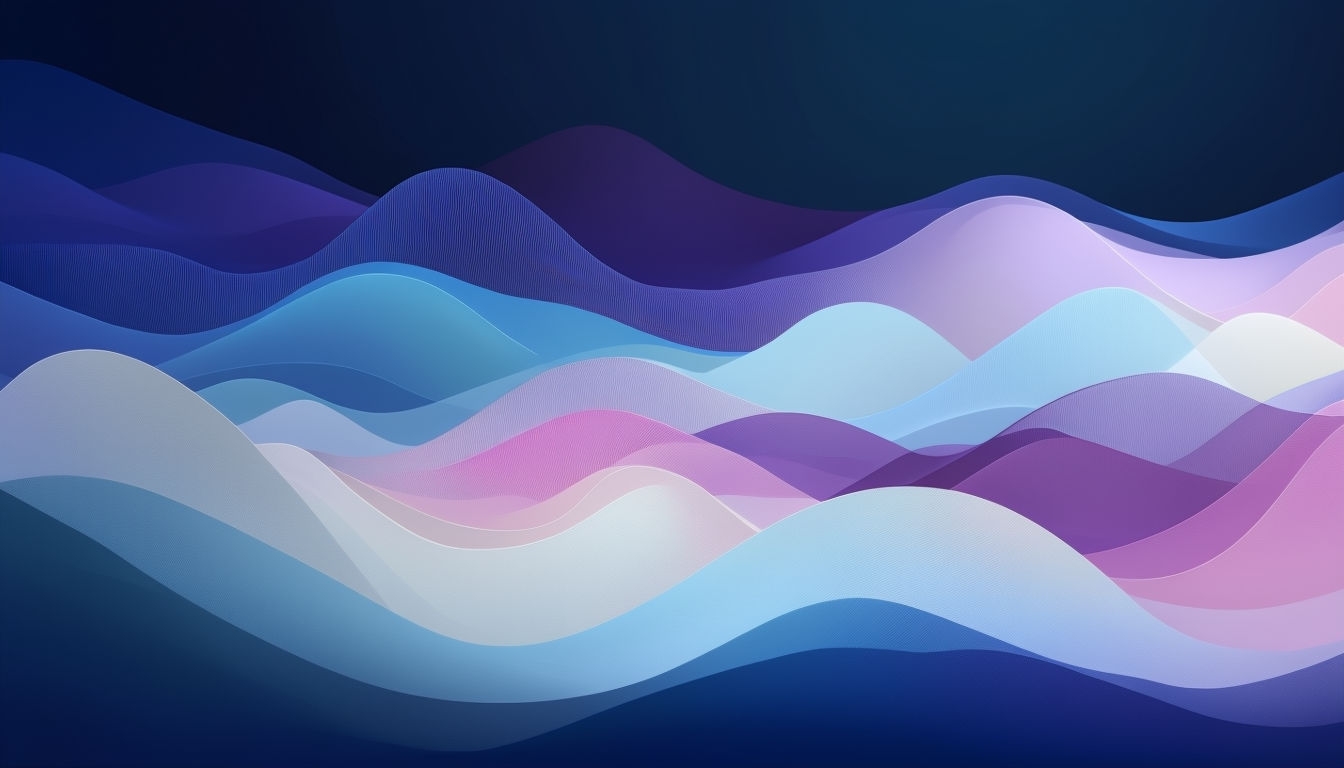 Serene Abstract Waves in Blue and Pink for Virtual Backgrounds