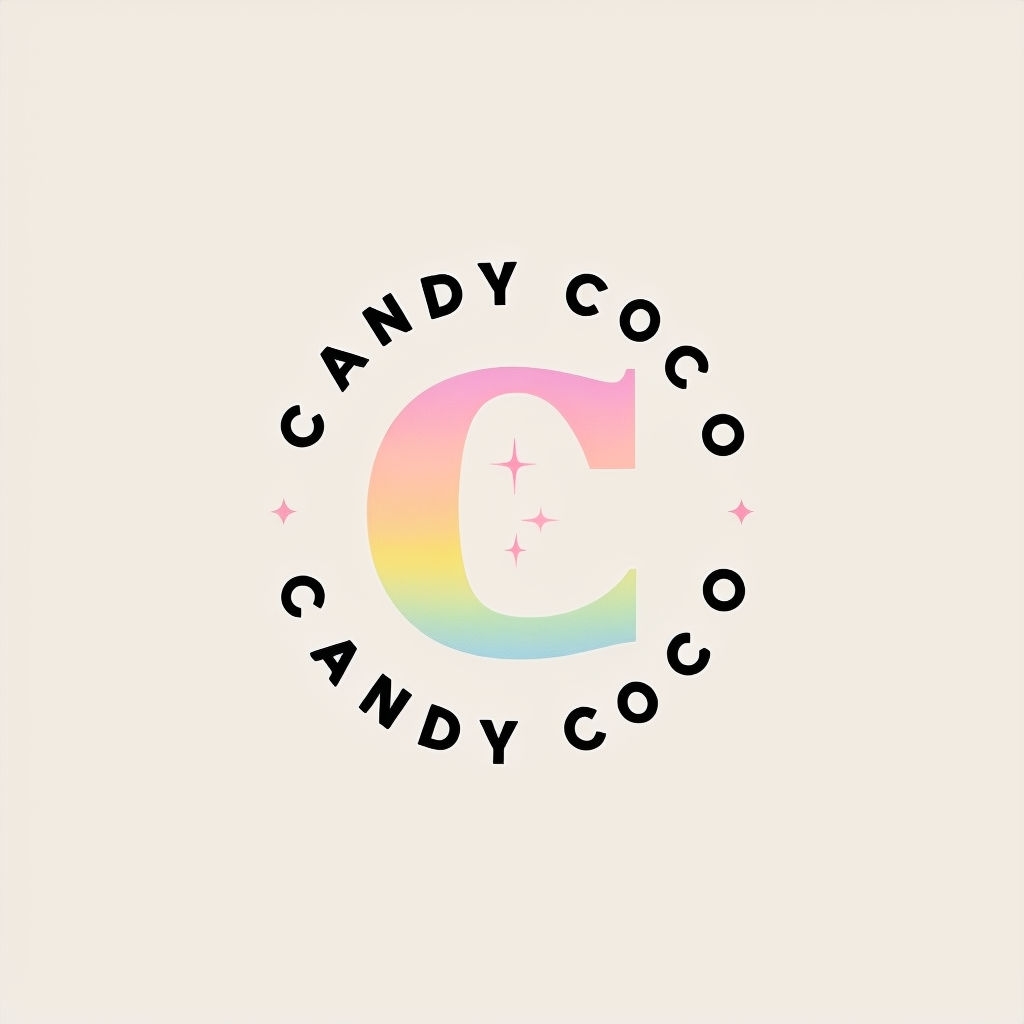 Vibrant Minimalist 'C' Logo Design for Candy Coco Brand Logo