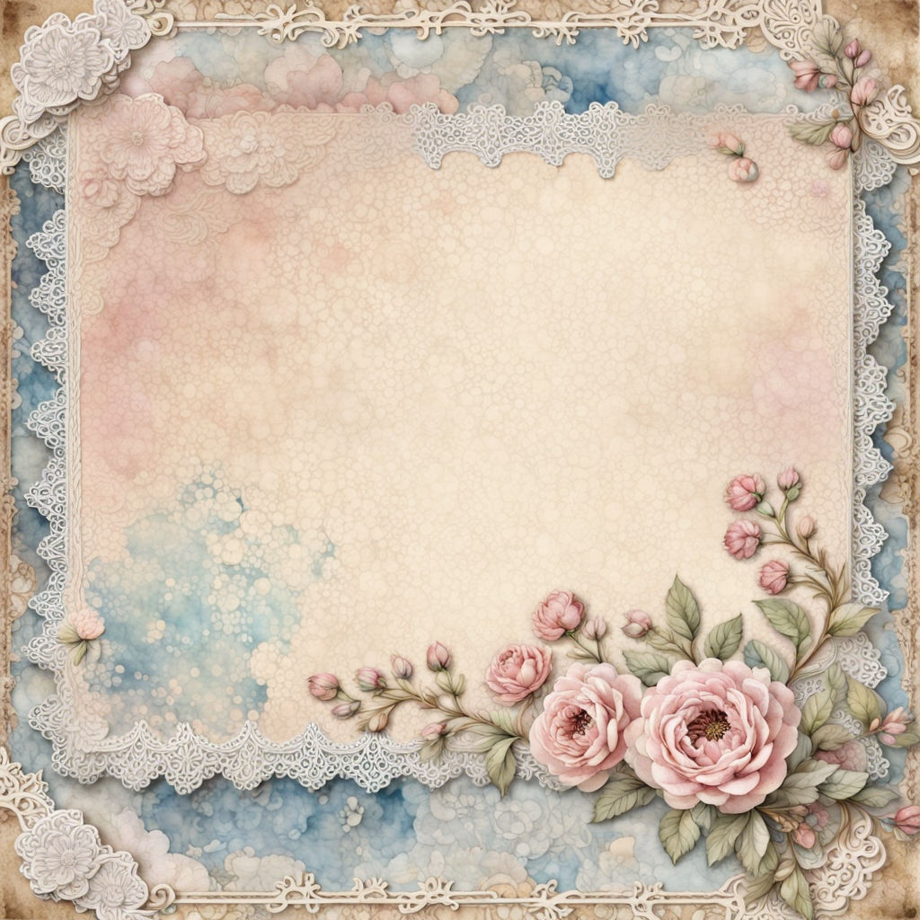 Na brzegach watercolor muted pink French lace waterkolor tło... by ...