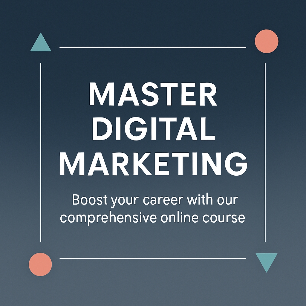 Modern Digital Marketing Course Promotion Poster