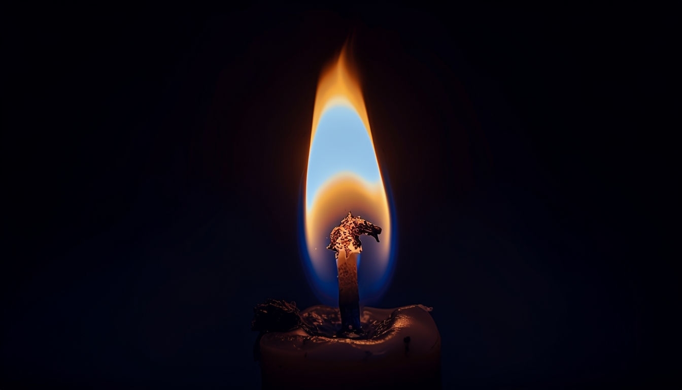 Dynamic Candle Flame with Vivid Colors Virtual Background