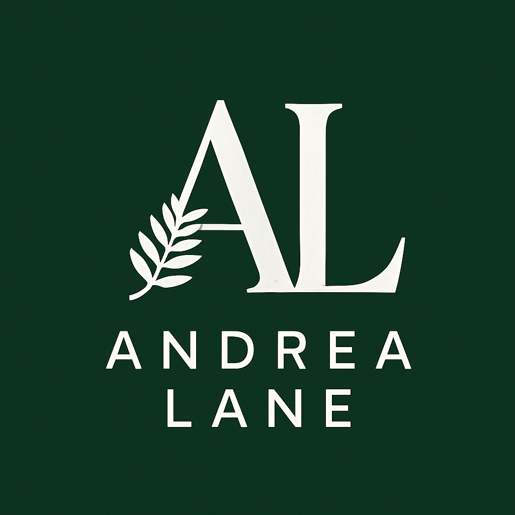 Elegant Minimalist AL Logo with Leafy Branch Design Logo
