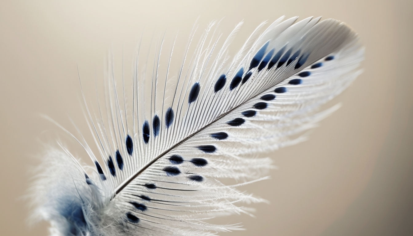 Elegant Gray Feather Close-Up Photograph for Virtual Backgrounds