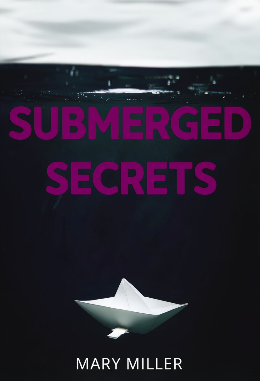 Submerged Secrets Mysterious EBook Cover with Dark Water Theme