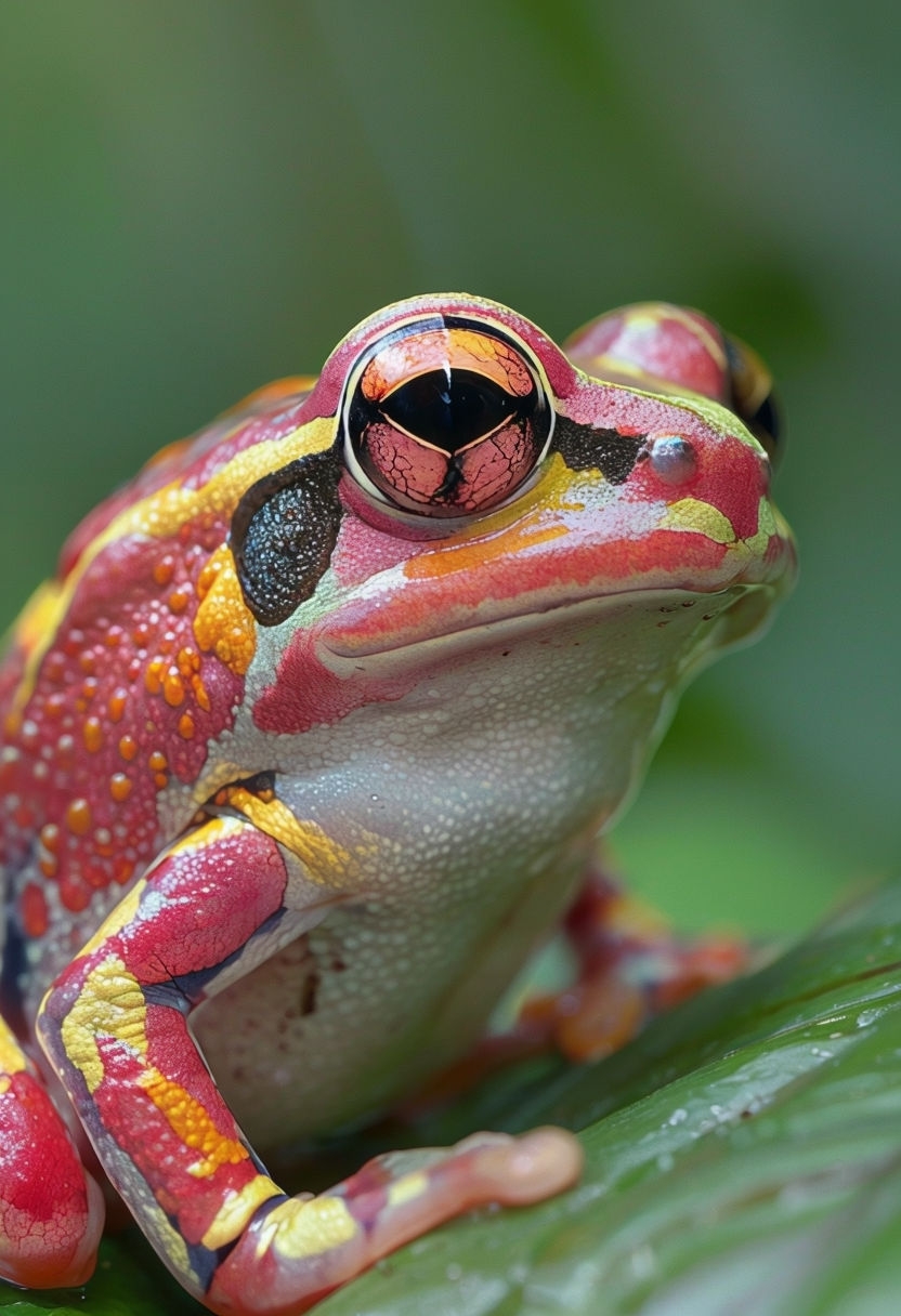 Vibrant Tree Frog Close-Up Photography Art