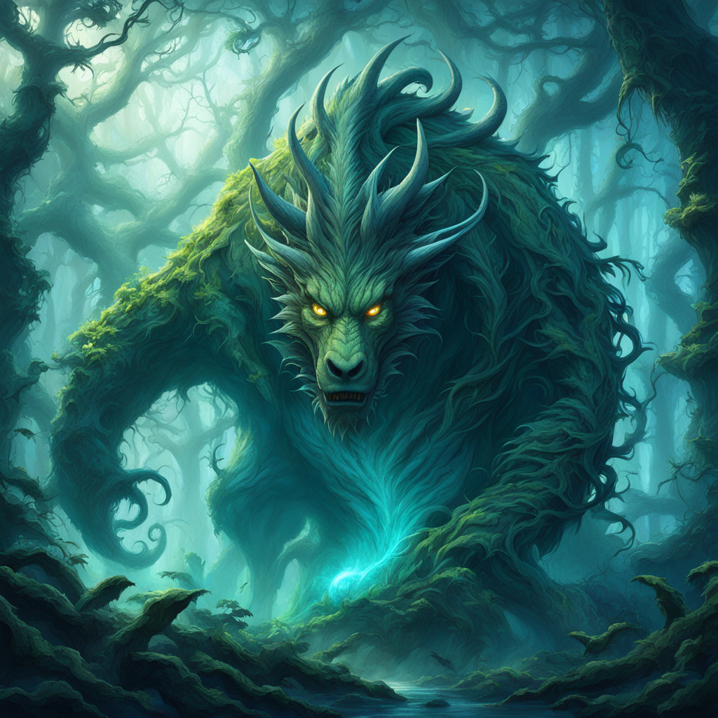 Mythical beast shrouded in mist by Michael Haffner - Playground