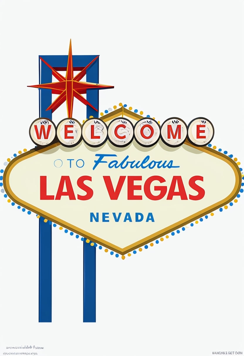 Vintage Las Vegas Welcome Sign Digital Art Poster