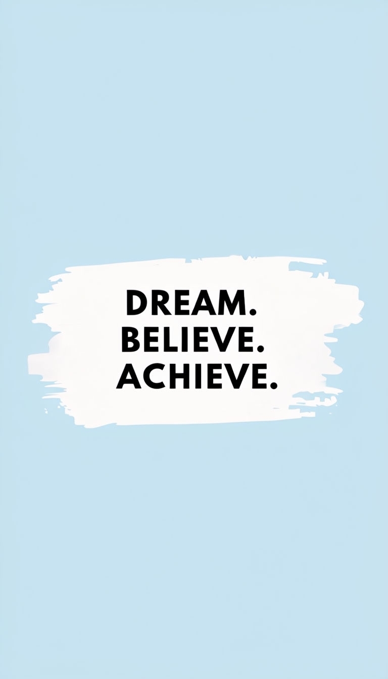 Minimalist Dream Believe Achieve Brushstroke Phone Case Cover