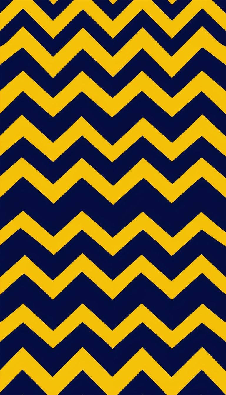 Vibrant Navy Blue and Yellow Chevron Stripe Phone Case Cover