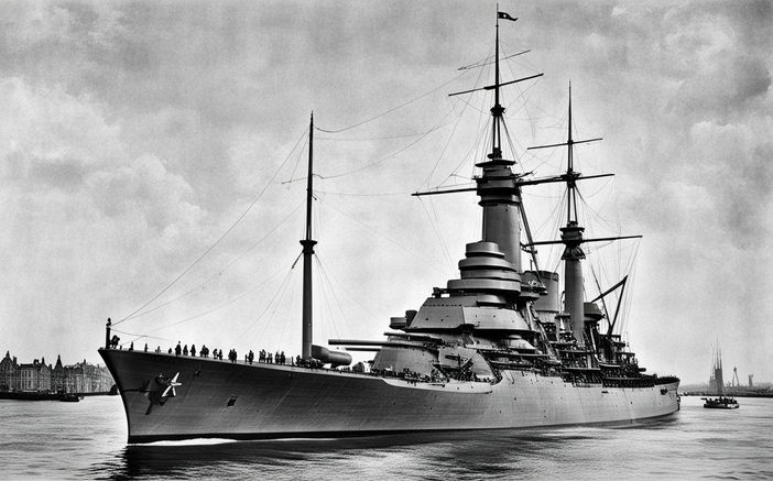 The photo of a state of the art Dutch Battleship in 1910 by Thalison ...