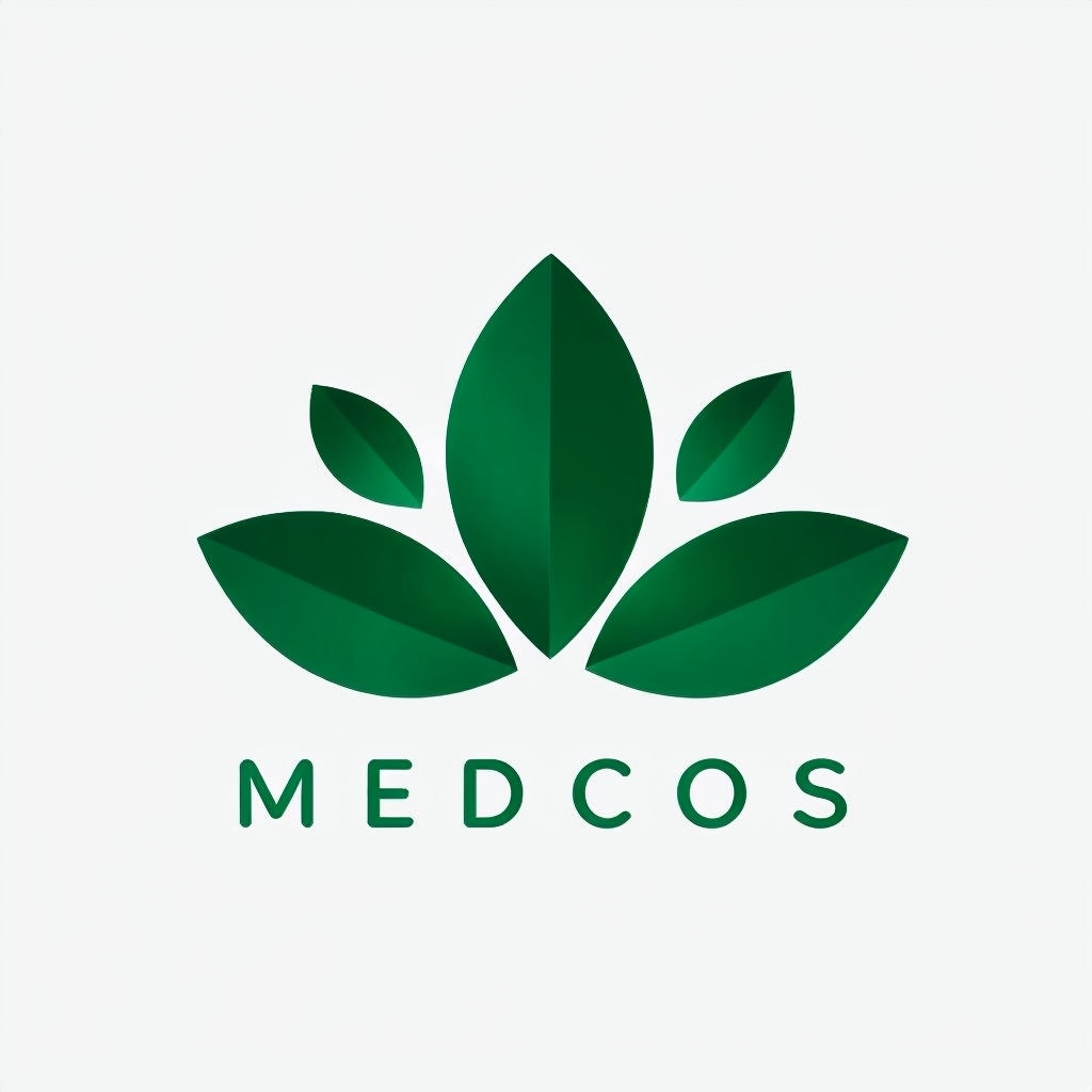 Elegant Dark Green Leaves Logo for MEDCOS