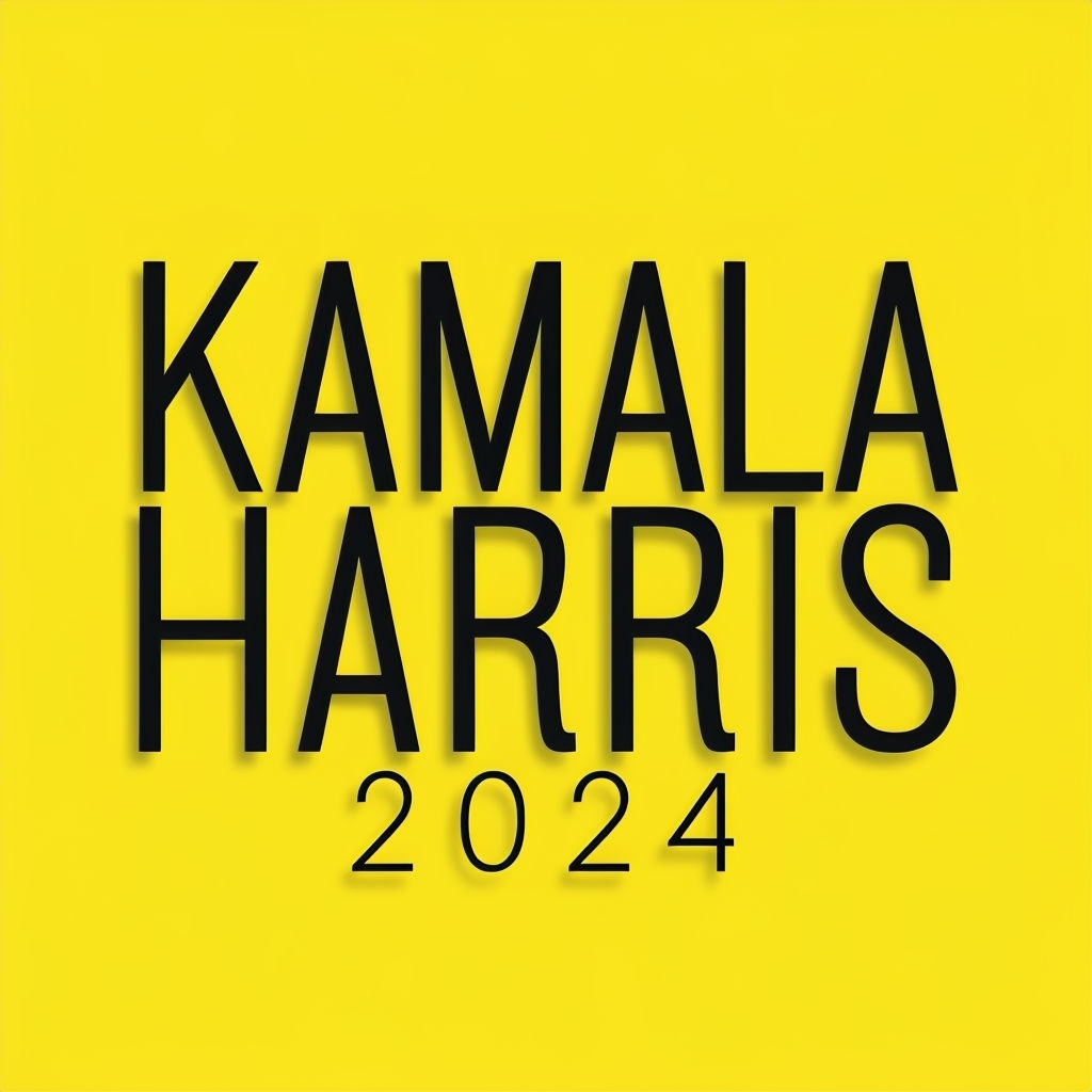 Bold Kamala Harris 2024 Minimalist Typography Poster