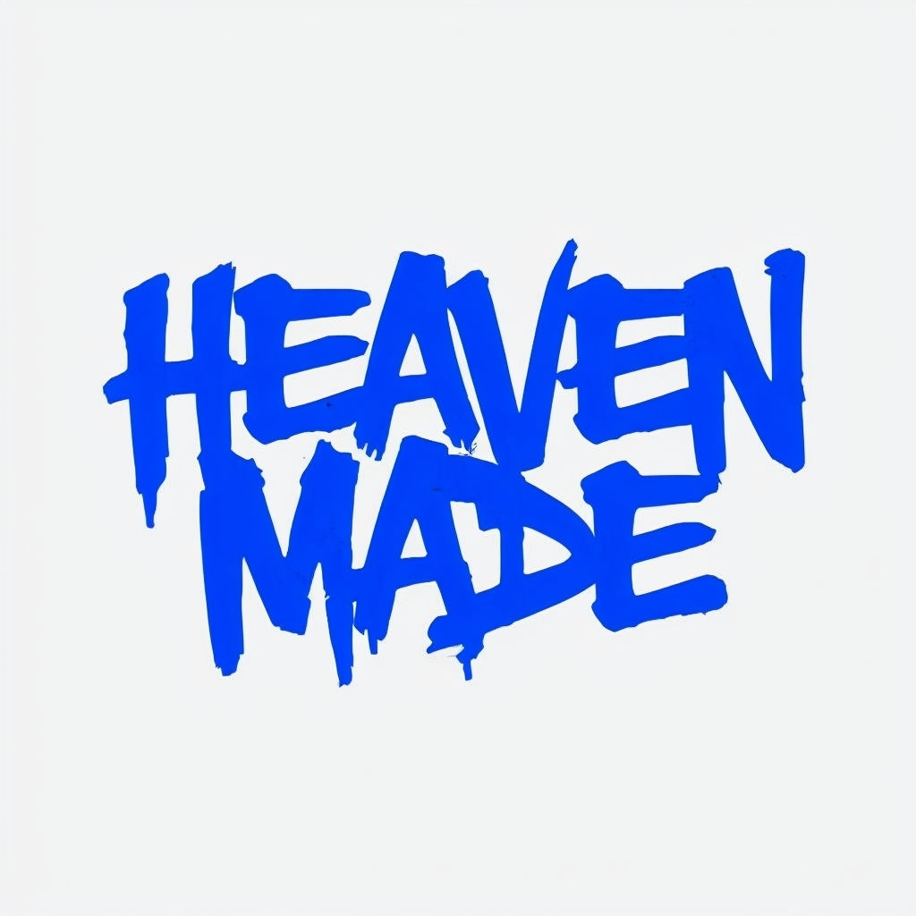 Bold Graffiti-Inspired Heaven Made Typography T-Shirt