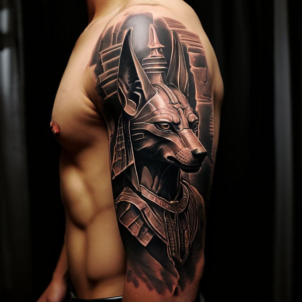 A tattoo of the Egyptian god Horus