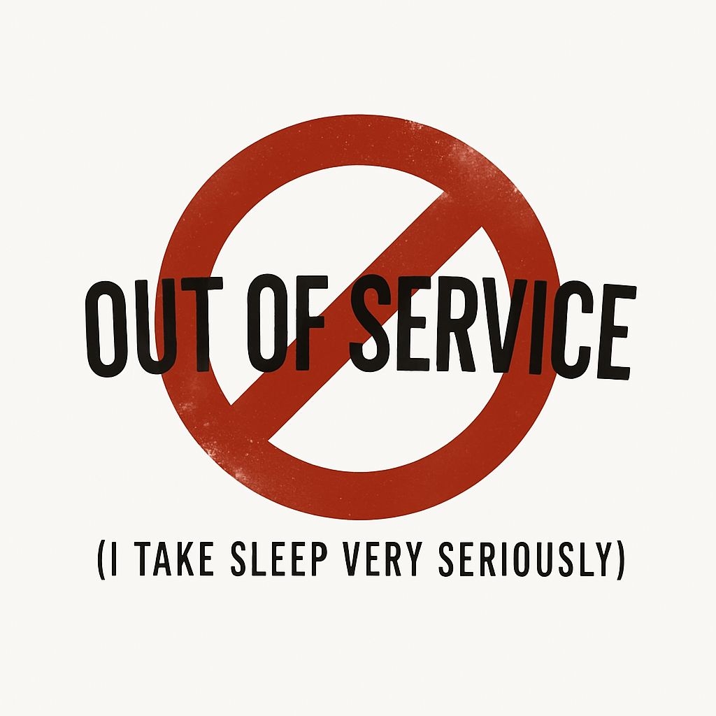 Out of Service Minimalist Red Circle Sign Sticker