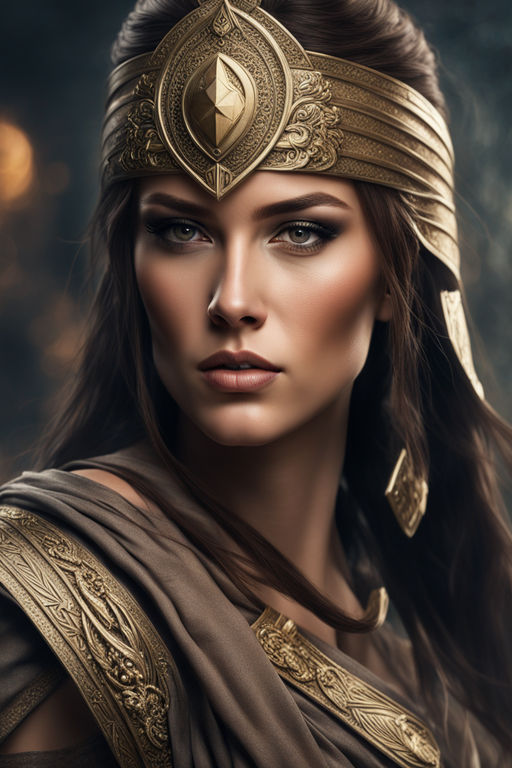 A hyper realistic portrait of Hera strong warrior by Seek Smart ...