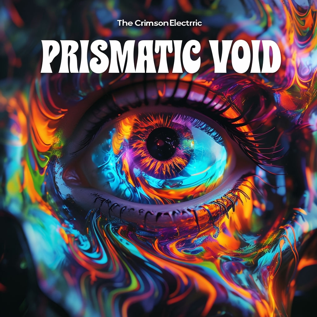 Psychedelic Prismatic Void Album Cover with Vibrant Liquid Patterns Spotify Album Cover