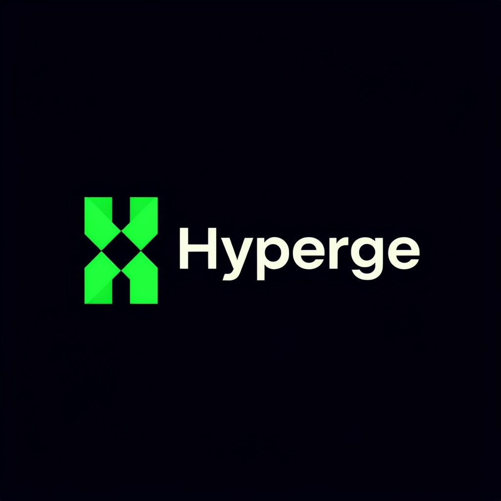 Modern Minimalist Hyperge Logo with Geometric Design