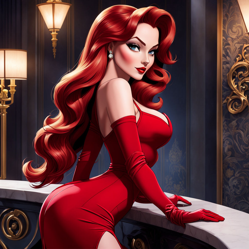 jessica rabbit red dress cartoon character