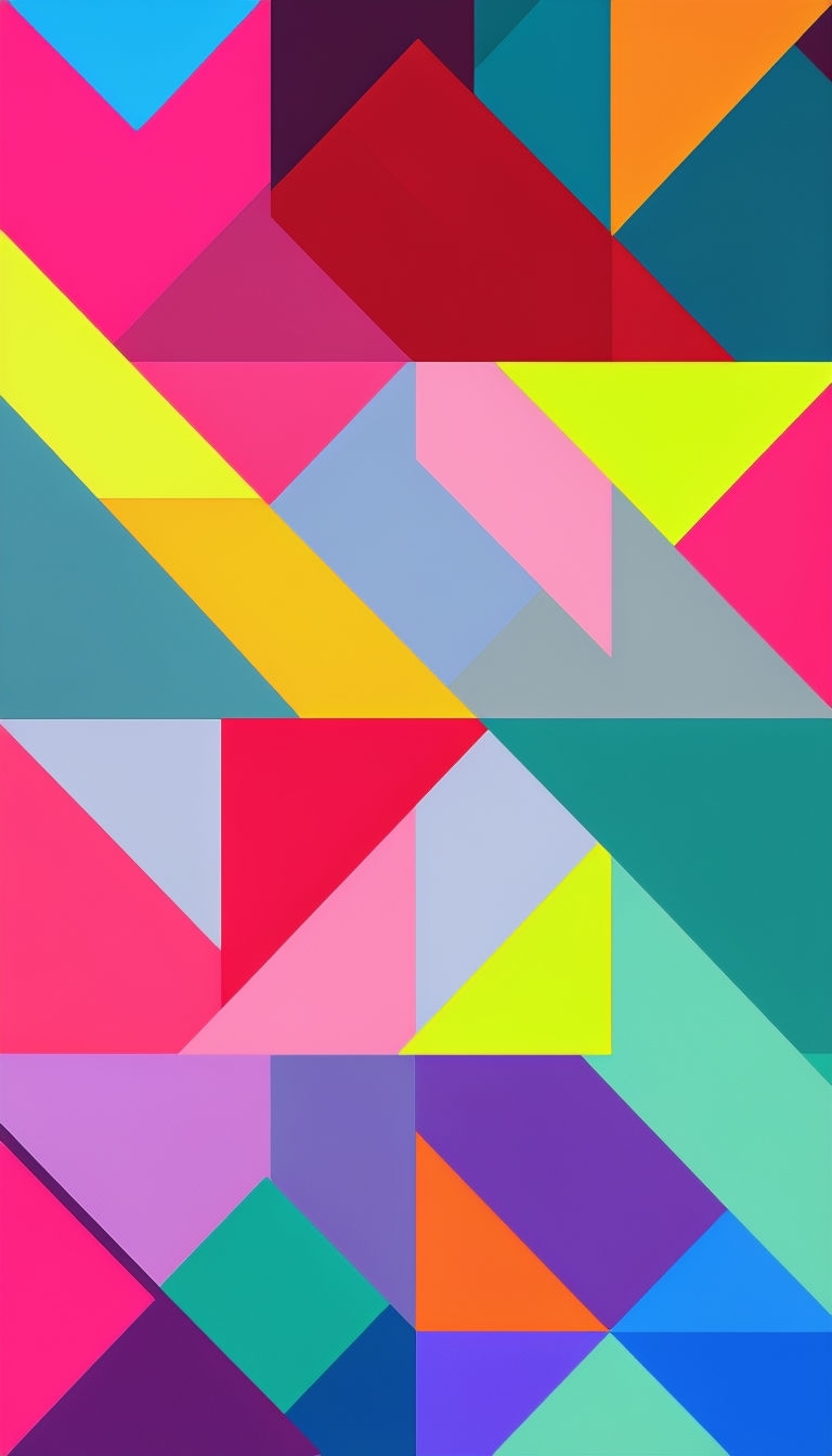 Vibrant Geometric Abstract Colorful Design Phone Case Cover