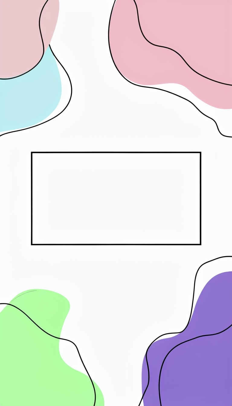 Pastel Geometric Organic Shapes Modern Digital Art Social Media Post