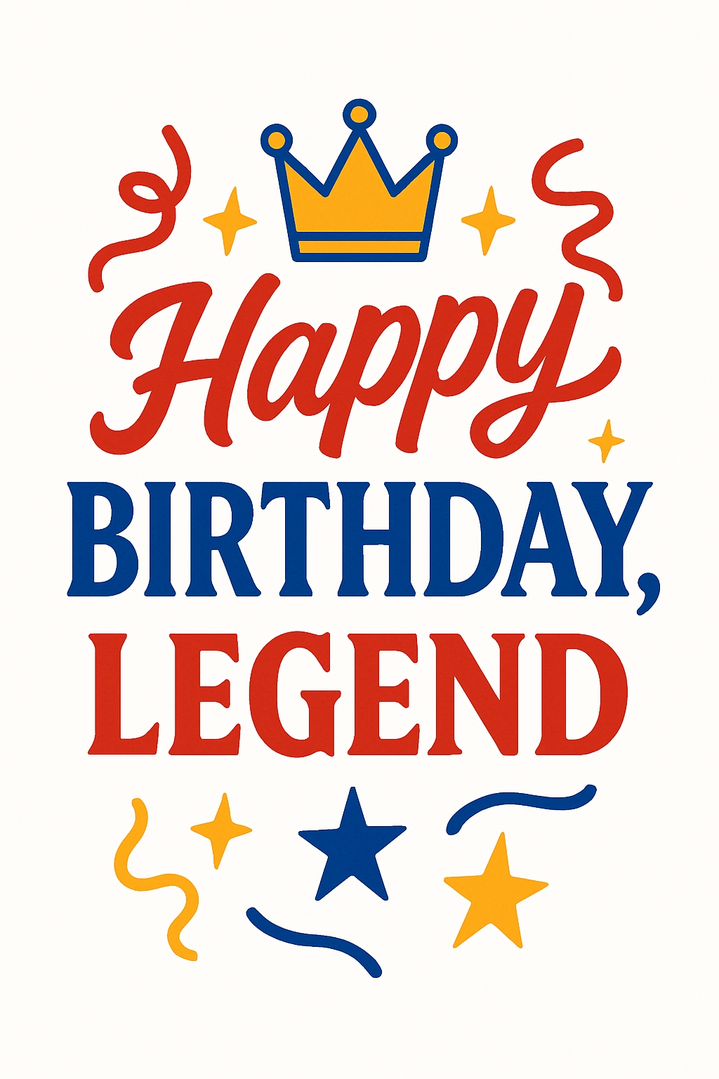 Vibrant Birthday Card Design for a Celebratory Legend Greeting Card