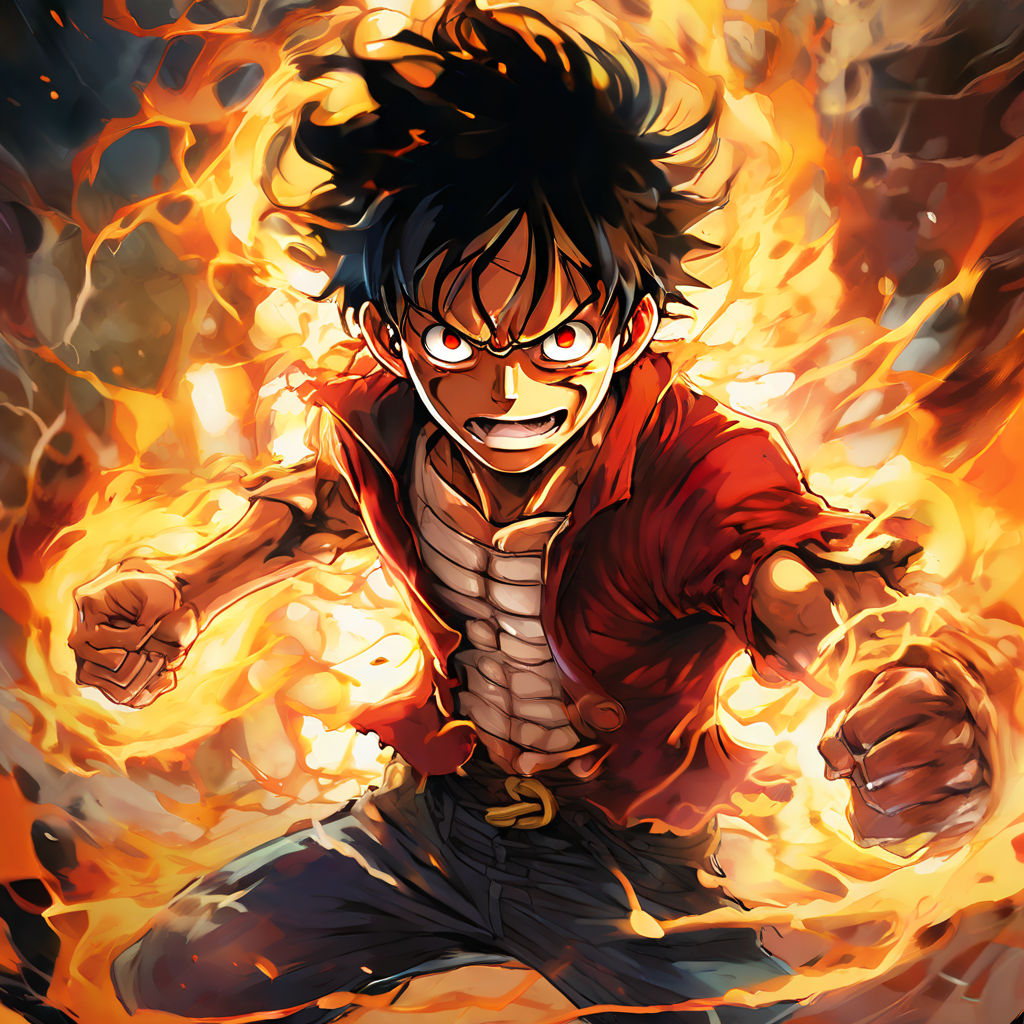 Monkey D. Luffy mid-transformation into Gear Fifth form by yun Altunbey ...