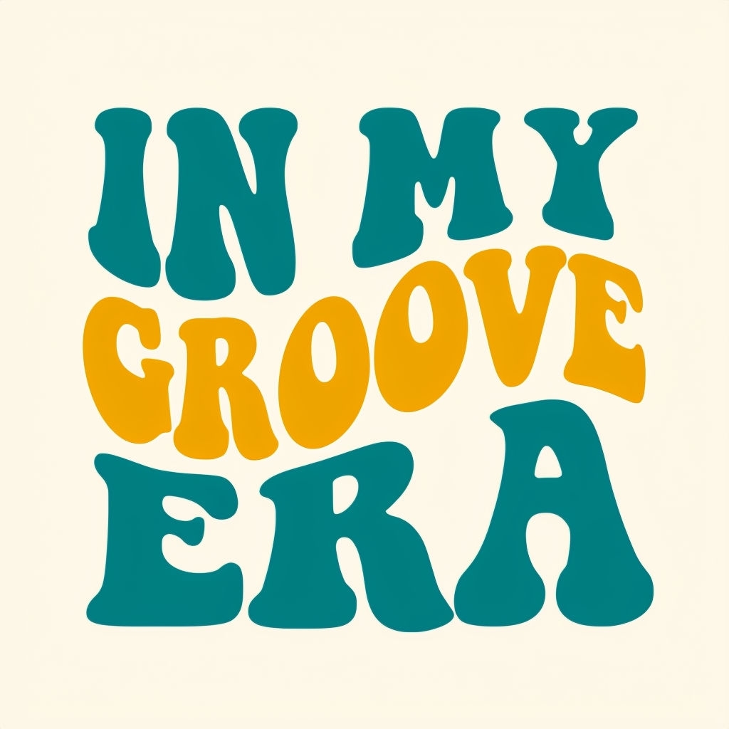 Vibrant Retro In My Groove Era Graphic T-Shirt
