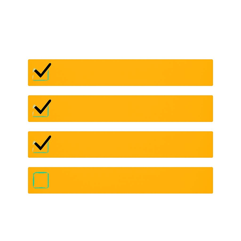 Minimalist Amber Yellow Checkmark Graphic Sticker