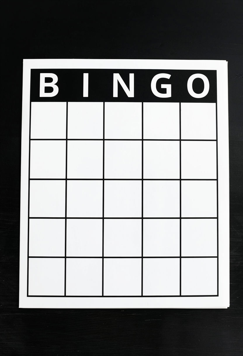 Minimalist Bingo Card Graphic for Event Promotion Poster