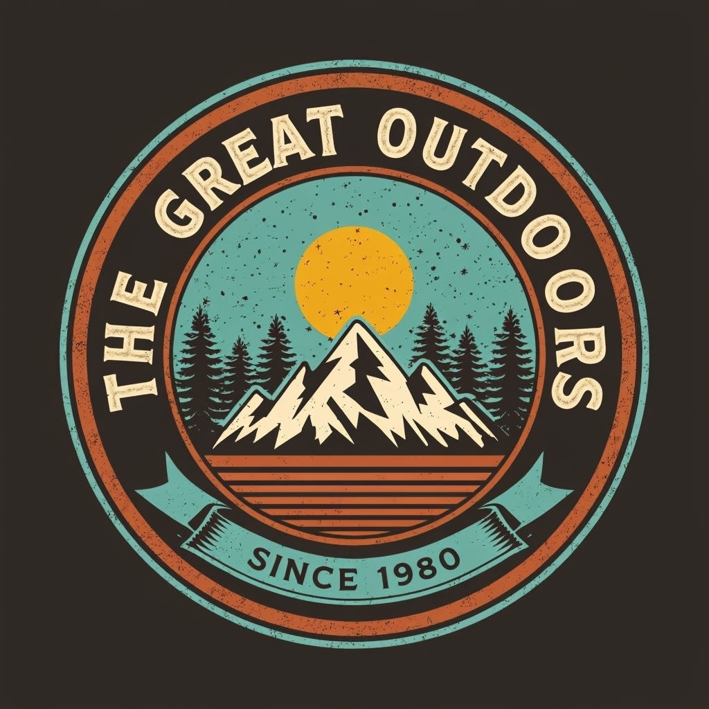 Vintage Great Outdoors Logo Design for Adventure Hats